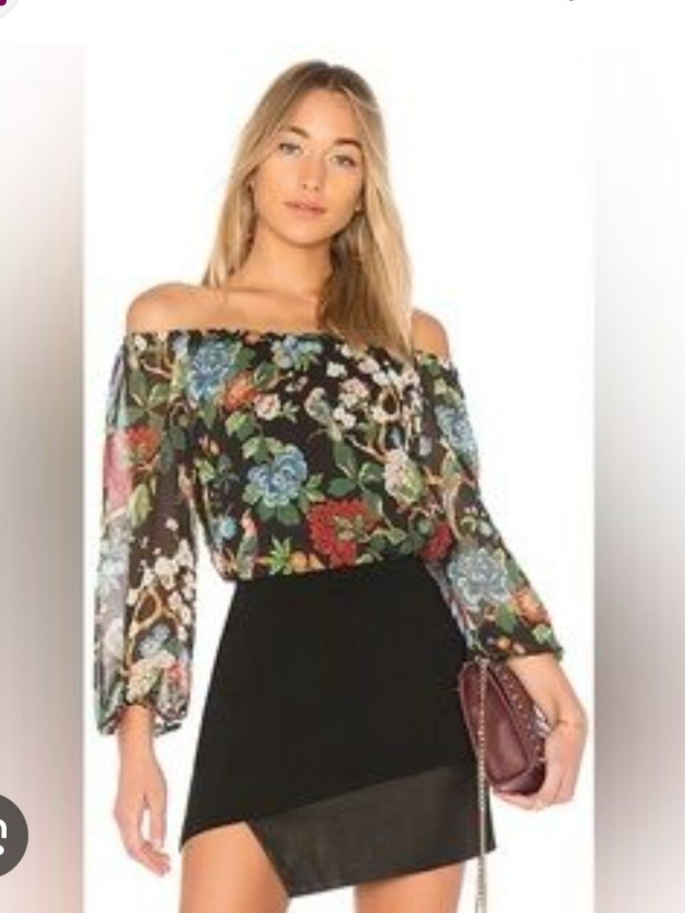 Alice + Olivia floral print blouse Sz S